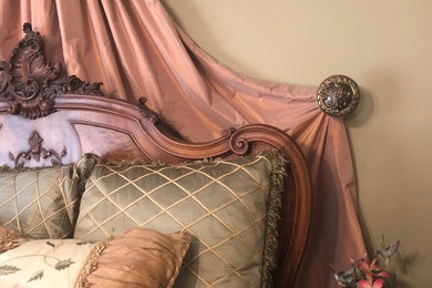 Example of a classic master bedroom design in New Orleans