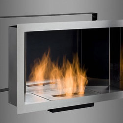 Planika 36&rdquo; x 23'' REFLEXO Wall Mounted Fireplace - Indoor Fireplaces
