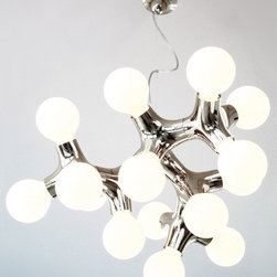 Contemporary White DNA XL Chandelier Lamp 15 Lights - Chandeliers