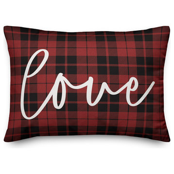 Love Plaid 14x20 Lumbar Pillow