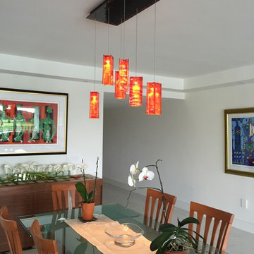 MODERN RED GLASS PENDANT LIGHTING