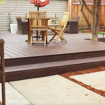 Back and Front Yard Project with Deck