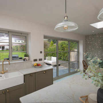 Our Brand New OB-36⁺ Soho Bifold paired with our OI-30 Internal Door