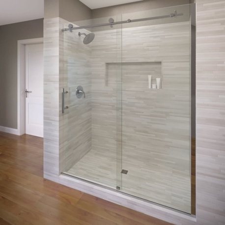 Basco VINA-935-59CL Vinesse 76"H x 59"W Single Sliding Frameless - Chrome