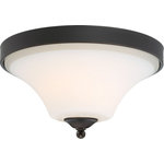 Nuvo Lighting - Nuvo Lighting 60/6211 Fawn - Two Light Flush Mount - Shade Included: TRUE  Warranty:Fawn Two Light Flush Mount Brushed Nickel Frosted Glass *UL Approved: YES *Energy Star Qualified: n/a  *ADA Certified: n/a  *Number of Lights: Lamp: 2-*Wattage:60w A19 Medium Base bulb(s) *Bulb Included:No *Bulb Type:A19 Medium Base *Finish Type:Brushed Nickel