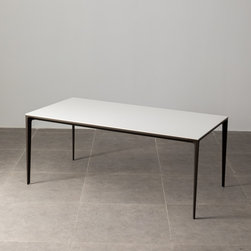 Minimalist Table &ndash; Innovation S - White/ Bronze - Dining Tables