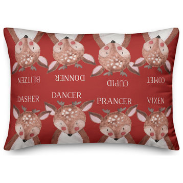 Reindeer Pals 20x14 Indoor/Outdoor Pillow
