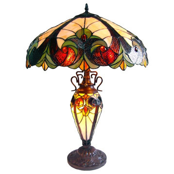 Liaison 3-Light Victorian Double Lit Table Lamp