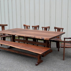 Live Edge Walnut Dining Set - Dining Sets