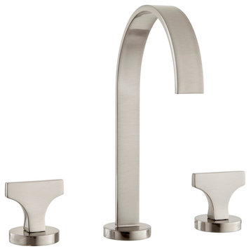 Spring Widespread Faucet Knobs and Drain, Brushed Nickel