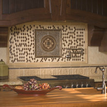 Kitchen- Backsplash & Cabinets Combo W Island & Countertop