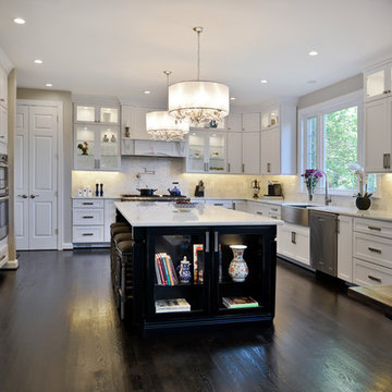 Spacious Modern White Design Brings New Light to Busy Kitchen