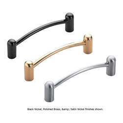 Sugatsune Mirror Modern Brass Arched Cabinet Pull LX-110-M - Cabinet And Drawer Handle Pulls