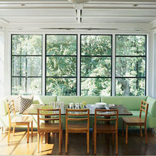 Couch on kitchen