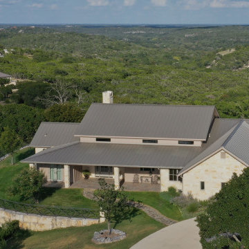 Hill Country Elevation Showing the Complete Metal Roofing System