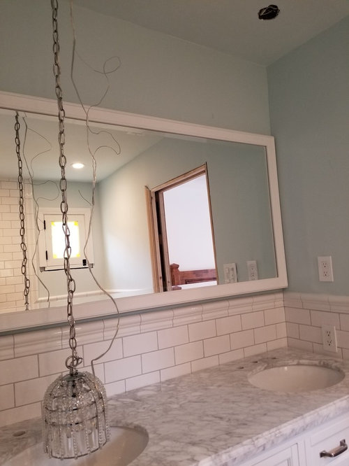 Pendants Length Over Vanity Please Help, How Low Should Pendant Lights Hang Over Bathroom Vanity