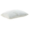 Modern Contemporary Urban Bedroom Standard and Queen Size Pillow, White, Fabric