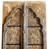 Consigned Antique Rajasthani Doors, Elephants Painted Reclaimed Doors 84
