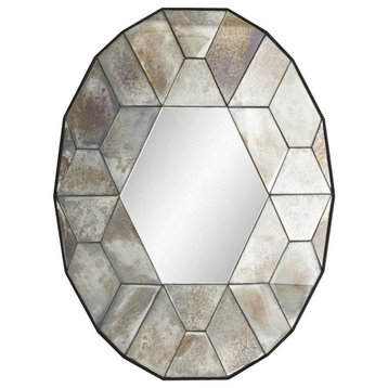 Callen Mirror, Natural Iron, Antiqued Mirror, 30.5"W (4727 3JPZ1)