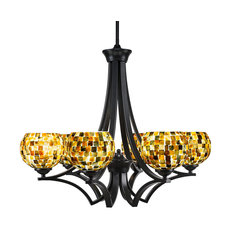 Chandeliers, 6" Sea Mist Seashell Glass