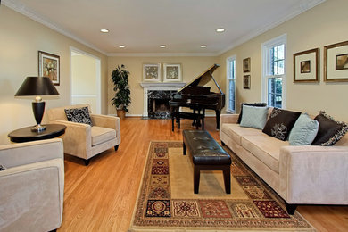 Elegant living room photo in DC Metro