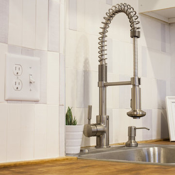 Modern White Subway Tile Kitchen