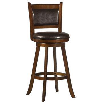 Catania Modern / Contemporary 43.25" Wood Contemporary Bar Stool in Cherry/Brown