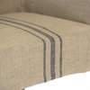 Arm Chair AVIGNON English Khaki Limed Gray Oak Blue Stripe Tan