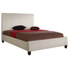 Modus Mambo Upholstered Low Profile Panel Bed in Ivory - California King