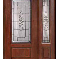 Prehung Sidelight Door 80 Fiberglass Versailles 3/4 Lite Glass - Front Doors