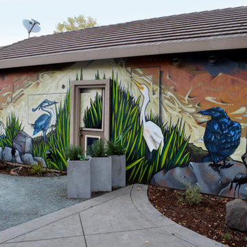 Heron Habitat Outdoor Courtyard Mural