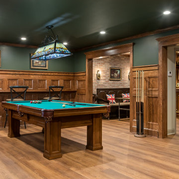 Milton Enchanting English Pub Basement Remodel