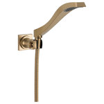 Delta - Delta Dryden Single-Setting Adjustable Wall Mount Hand Shower, Champagne Bronze - Wash the day away with this super functional handshower, giving you water any way you need it, anywhere you want it.  This handshower includes a wall mounting bracket, so there's no need to go behind the wall to enhance your everyday showering experience.  The built-in backflow protection system incorporates two certified check valves for your peace of mind.  Delta is committed to supporting water conservation around the globe and has been recognized as WaterSense Manufacturer Partner of the Year in 2011, 2013, and 2014.