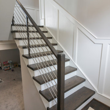 Project #72 | Modern Staircase with Horizontal Steel Rod Railing