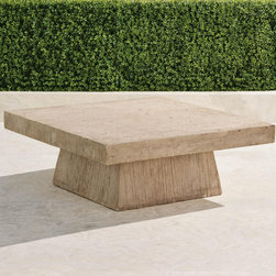 Haddon Faux Wood Coffee Table - Outdoor Coffee Tables