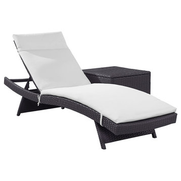 Biscayne Chaise Lounge, White