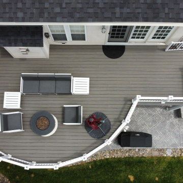 TimberTech Silver Maple Deck with Screened Porch and Patio