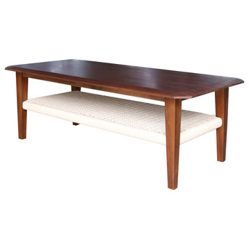 Huron Coffee Table With Papercord Shelf