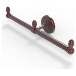 Allied Brass - Monte Carlo 2 Arm Guest Towel Holder, Antique Copper - This elegant wall mount towel holder adds style and convenience to any bathroom decor. The towel holder features two arms to keep a pair of hand towels easily accessible in reach of the sink. Ideally sized for hand towels and washcloths, the towel holder attaches securely to any wall and complements any bathroom decor ranging from modern to traditional, and all styles in between. Made from high quality solid brass materials and provided with a lifetime designer finish, this beautiful towel holder is extremely attractive yet highly functional. The guest towel holder comes with the 12 inch bar, a wall bracket with finial, two matching end finials, plus the hardware necessary to install the holder.