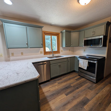 A Fresh New Look with Sage Cabinet Refacing