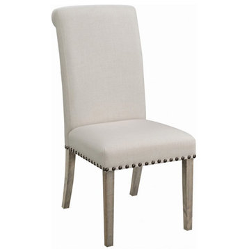 Coaster Upholstered Fabric Dining Chairs in Beige
