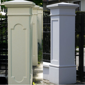 elegant gate pillars, gate