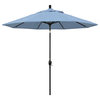 9' Aluminum Umbrella Push Tilt, Air Blue