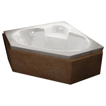 Whirlpools Sublime 60 x 60 Corner Air Jetted Drop-In Bathtub, Left, Left