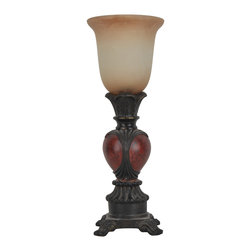 Decor Therapy - Decor Therapy 16" Traditional Carved Up Light Table Lamp - Table Lamps