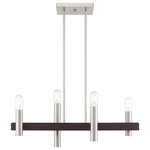 Livex Lighting - Livex Lighting 46864-91 Helsinki - Four Light Chandelier - Adding to the eclectic and nostalgic feel, this fuHelsinki Four Light  Brushed Nickel/BronzUL: Suitable for damp locations Energy Star Qualified: n/a ADA Certified: n/a  *Number of Lights: Lamp: 4-*Wattage:60w Medium Base bulb(s) *Bulb Included:No *Bulb Type:Medium Base *Finish Type:Brushed Nickel/Bronze