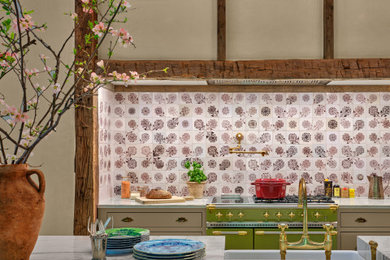 French country kitchen photo in New York