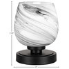 Luna 1-Light Table Lamp, Matte Black/Onyx Swirl