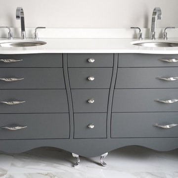 Curved Grey Vanity - Toronto
