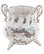 Vintage White Metal Vase 52742